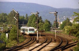 Pforzheim Brötzingen VT 628 254 E3666 Hochdorf-PF Ausfahrsignale