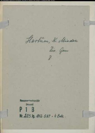 Zivilstandsregister der evangelischen Gemeinde Hartum, Kreis Minden (GHT 1812) (Gemeinde: Evangelische Gemeinde Hartum)