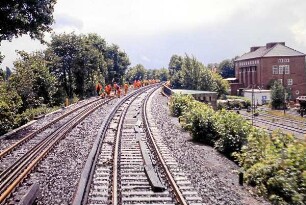 Hamburg: Barmbek: Gleisumbau beim Gleichrichterwerk