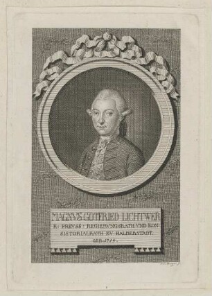 Bildnis des Magnus Gottfried Lichtwer