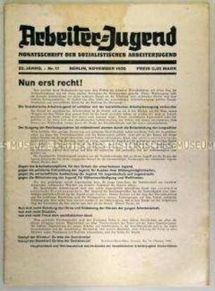 Monatszeitschrift der SAJ "Arbeiter-Jugend"