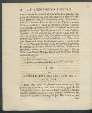 §. XI. De Agnete Theoderici Iunioris Sorore