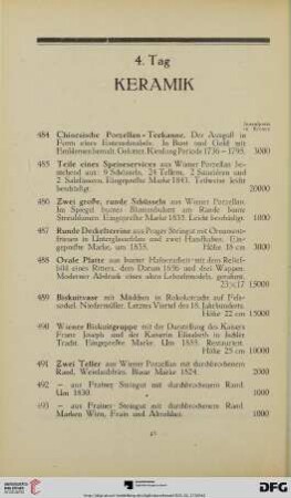 Keramik (Nr. 484-529)