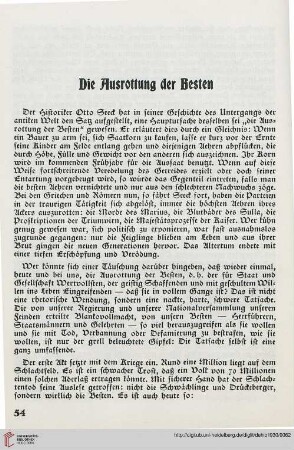 Die Ausrottung der Besten