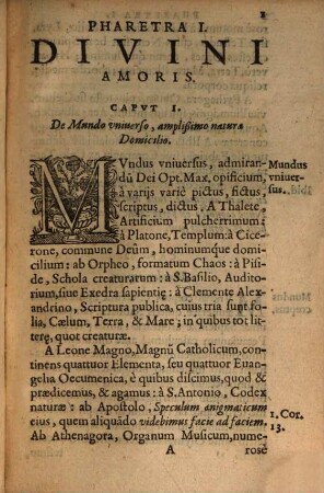 Pharetra prima divini amoris