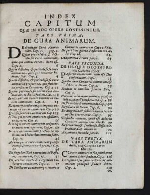 Index Capitum Quae In Hoc Opere Continentur.