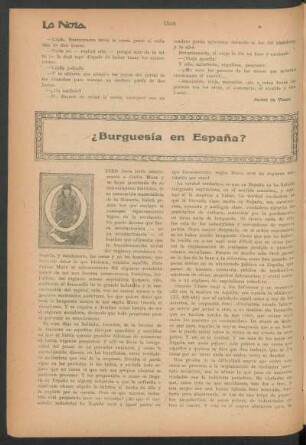 ¿Burguesía en España?