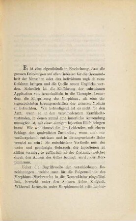 Ueber Morphinismus : Inaug.-Diss.