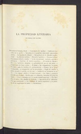 La propiedad literaria en piezas de teatro
