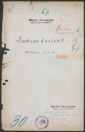 1921/22: Jahresbericht - 1921/1922