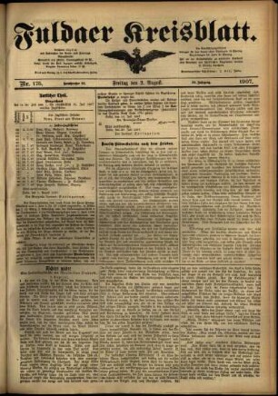 Ausgabe vom Freitag, den 02. August 1907.