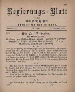 Nr. 29 : 9. November 1875