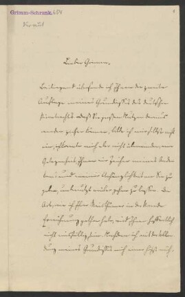 Brief an Jacob Grimm (Ansetzungssachtitel von Bearbeiter/in) : 30.12.1839-04.01.1862