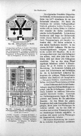 Fig. 134. Zellengefängniss in Moabit ; Abbildung: Fig. 135. Gefängniss für weibliche Untersuchungsgefangene, (ehemals Schuldgefängniss)