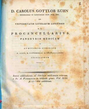 Additamenta ad elenchum medicorum veterum, a Jo. A. Fabricio in Biblioth. graec. vol. XIII. p. 17-456 exhibitum V