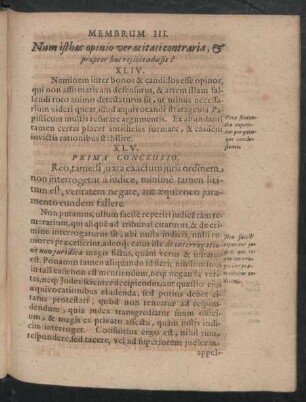 Membrum III. Num isthaec opinio ver acitati contraria, & propter hoc reiicienda sit? XLIV. - LXVIII.