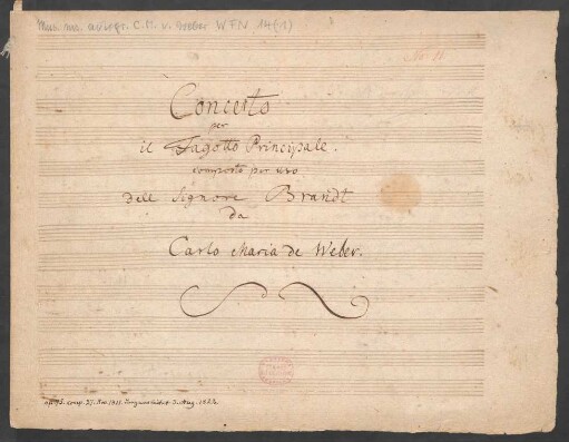 Konzerte; fag, orch; J 127; WeV N.14b; op.75