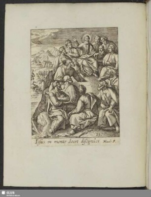 Matth. 5. HRJESUS Lehret von den Acht Seligkeiten