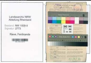Entnazifizierung Ferdinande Rieve , geb. 21.12.1894 (Lehrerin)
