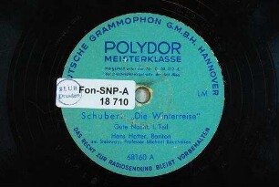 "Die Winterreise" : Gute Nacht, 1. Teil / Schubert