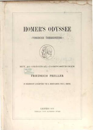 Homers Odyssee : Vossische Übersetzung. Mit 40 Original-Compositionen