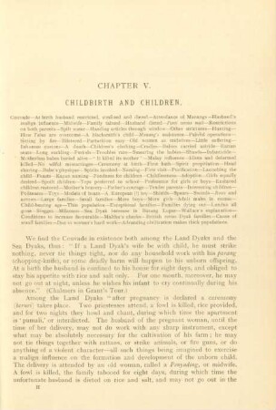Chapter V. Childbirth and children