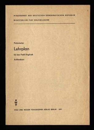 1971: Aufbaukurs