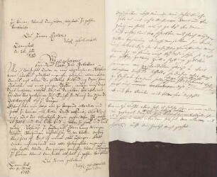 Karoline Luise von Baden an Unbekannt (Darmstadt)