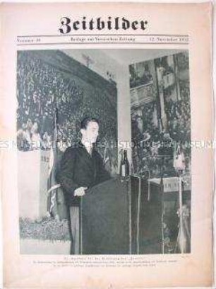 Illustrierte Beilage der "Vossischen Zeitung" u.a. zur Eröffnung einer Fotoausstellung im Beisein von Goebbels
