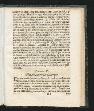 Caput V. Modos amittendi delineans
