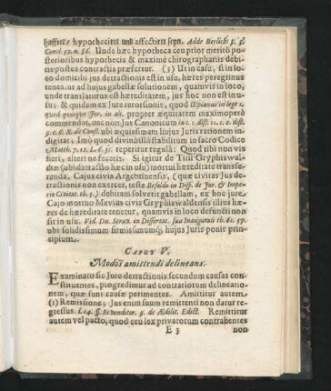 Caput V. Modos amittendi delineans