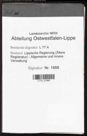 Führung der Kirchenbücher, Bd. 3