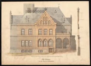 Villa Kunheim, Berlin-Niederschönweide: Ansicht und Fassadenschnitt