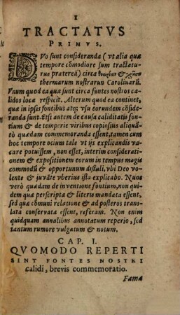 De inventione et imprimis usu Thermarum Caroli IV. libellus