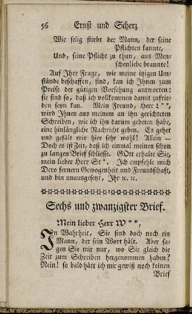 Sechs und zwanzigster Brief. - Dreyßigster Brief.