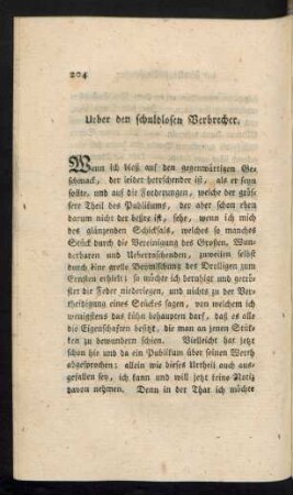 Über den schuldlosen Verbrecher
