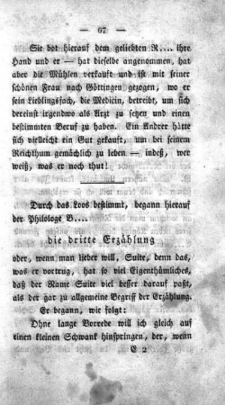 die dritte Erzählung