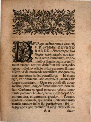Dissertatio De Annis Ante Orbis Dilvvivm Mortalibvs Gen. VI, 3. A Deo Tribvtis