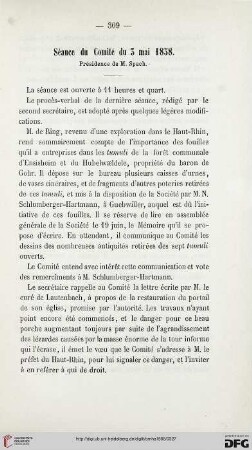 Séance du Comité du 3 mai 1858