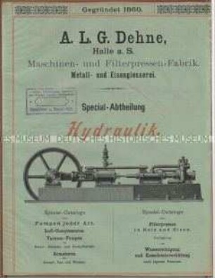 Hydraulische Pumpen und Pressen