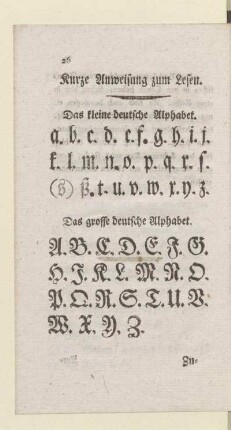 Kurze Anweisung zum Lesen