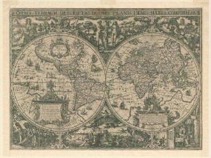 Orbis terrarum descriptio duobis planis hemisphaeriis comprehesa