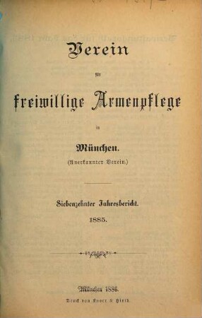 Jahresbericht .... 17. 1885 (1886)