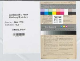 Entnazifizierung Peter Wittfeld, geb. 22.02.1921 (Postinspektor)