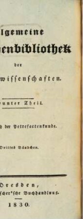 Handbuch der Petrefactenkunde, 3