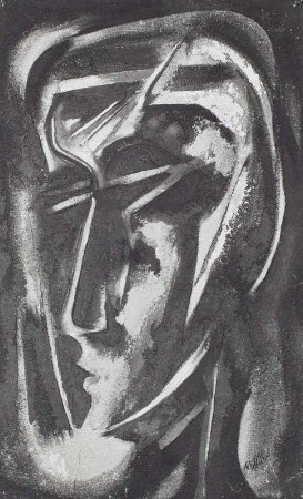 Abstrakter Kopf (Black head)