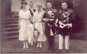 Franz Joseph von Hohenzollern-Sigmaringen mit Gemahlin und beiderseitigen Geschwistern