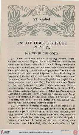 VI. Das Wesen der Gotik