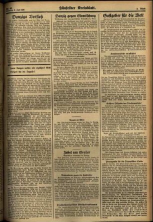 Zweite Ausgabe vom Mittwoch, den 08. Juli 1936.