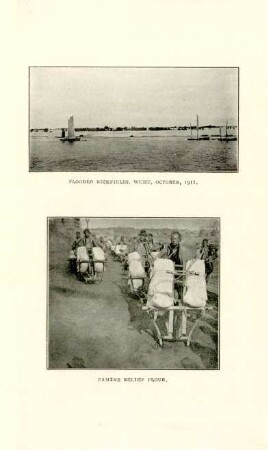 Flooded ricefields, Wuhu, October, 1911. - Famine relief flour